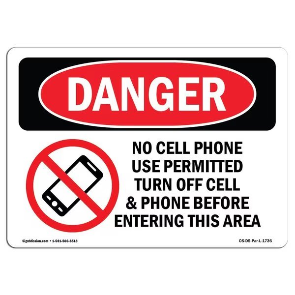 Safety Sign, OSHA Danger, 18